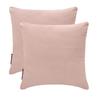 Pastel Peach Luxury Throw Pillow Covers | Pack of 2 Modern Plain Velvet Cushion Cover | Solid Color Pillowcases - Pastel Peach Velvet