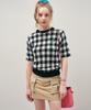 MAYOL Check Short Sleeve Crew Neck Knit_Black