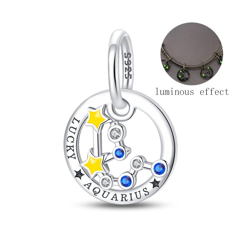 Copper Cross Birthday Stone Silicon Stop Charms Bead Dolphin Horseshoe Pendant For Original Bracelet Women Jewelry