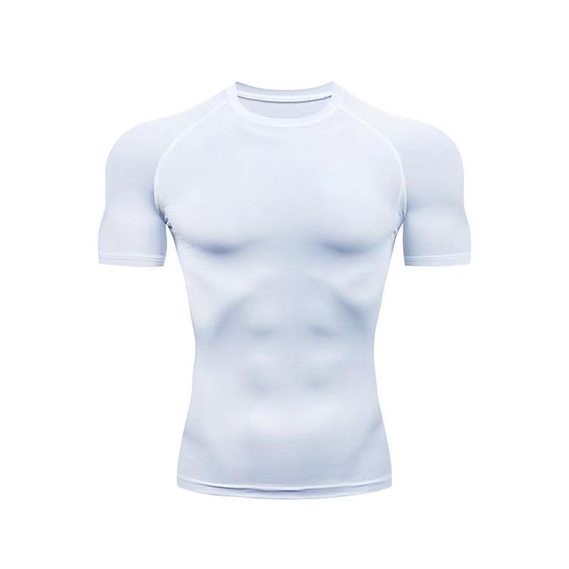 2024PRO Men's Fitness Quick-Dry Bodybuilding T-Shirt - Breathable, Tight Abdomen Shaping, Short Sleeve.