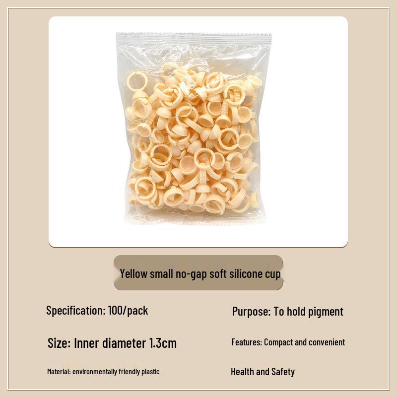 Silicone Microblading Pigment Ring Cup - Soft, Disposable, Needle and Hand Safe