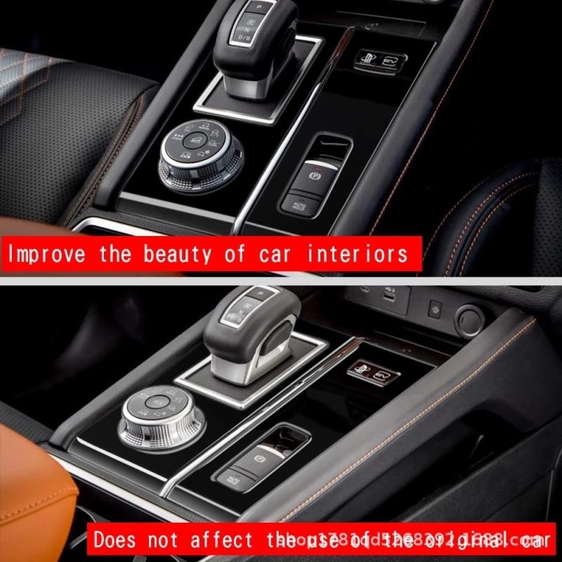 For Mitsubishi Outlander   RHD Center Console Gear Shift Box Panel Trim Cover Stickers Interior Car Styling Accessories