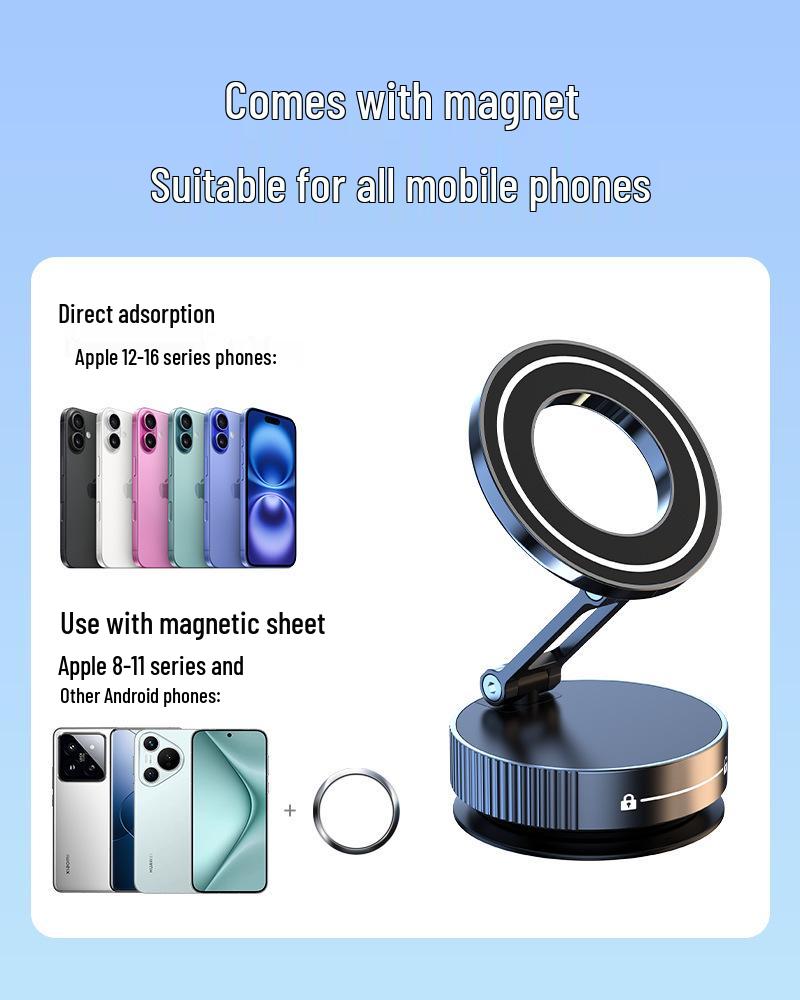 Foldable Zinc Alloy Magnetic Phone Holder for Car - K11 Model