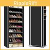 10-tier 9-compartment Shoe Cabinet With Dustproof Fabric Stylish And Practical Shoe Organizer For Home And Rental Properties