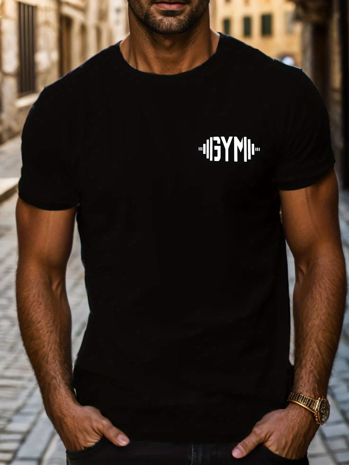 

Barbell Gym Men Cotton TShirt Casual Athletic Style Black Fitness Muscle Tee - Men s Summer Cotton Graphic Tee S разноцветный