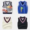 Kids College Style Knit Pullover Vest Children School Uniform Unisex Casual Sleeveless Waistcoat