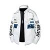 Cross-Border Fashion Loose PU Leather Patchwork Jacket Mens And Sports Casual Flying Suit Motorcycle Outdoor Set