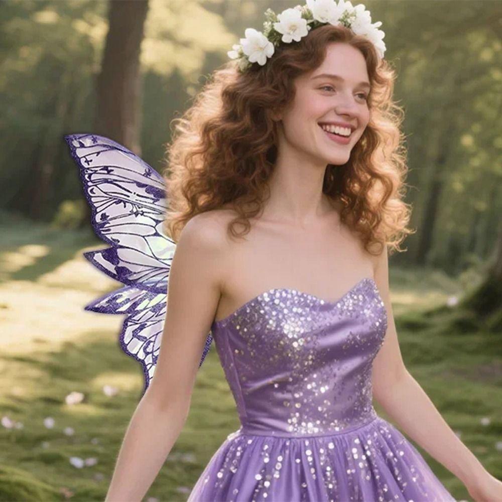 Lightweight Fairy Costume Wing Set Creative Dress Up Wings Set Fairy Butterfly Wings  Masquerade