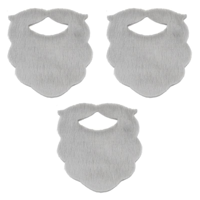 3Pcs Natural Looking Plush Mustache Fashion Costume Accessory For Cosplay Halloween Event Soft Adjustable Face Props