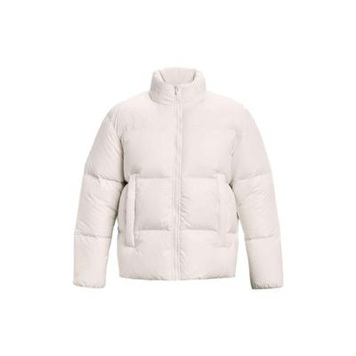 Solid Color Casual Zip Collar Down Jacket Men Jackets White 1378828-112