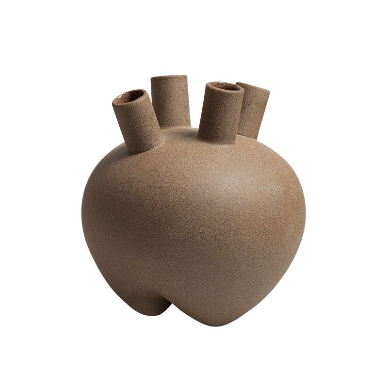 Abstrakte Herz Design Keramik Vase Hause Wohnzimmer Dekoration Handwerk Desktop Ornament Blume Vase