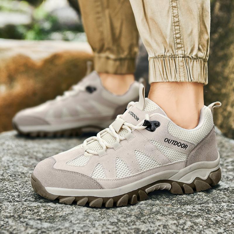 Mesh Couple's Hiking Shoes Women Anti-slip Casual Sports Shoes Men's Outdoor Sneakers for Trekking Climbing Wear-resistant Breathable