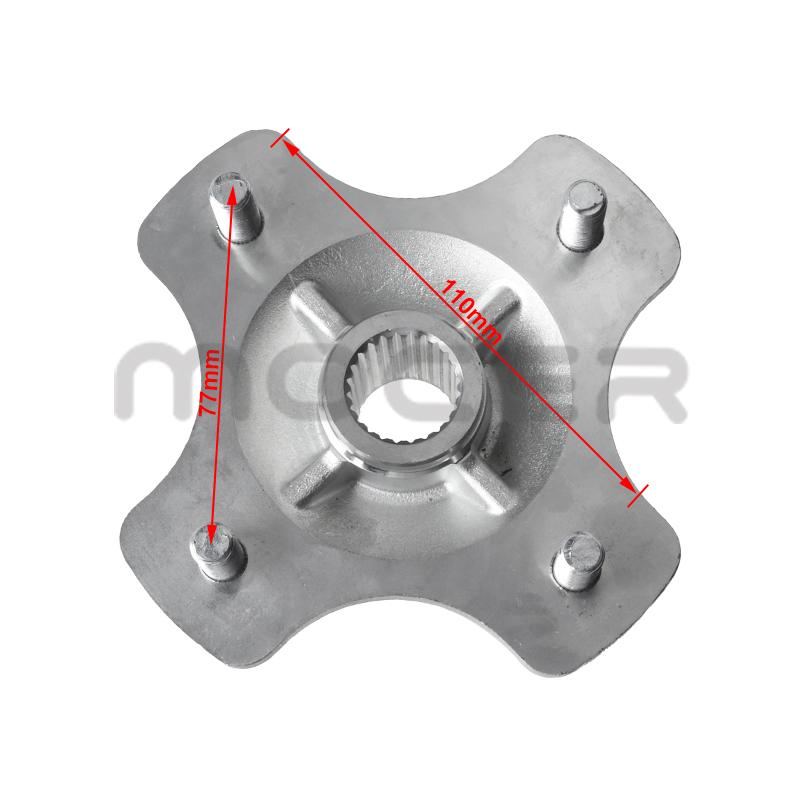 Moyeu de roue d'essieu arrière 24 dents 110 mm*4 goujons Convient pour ATV Go Kart UTV Buggy Golf Cart Quad Vélo Chinois 150cc 200cc 250cc 300cc Pièces