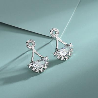 European And American Temperament Earrings S925 Sterling Silver With Zirconia Elegant Women's Earrings