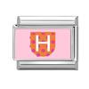 New Lovely 26 English Letter Pink Italian Charm Links Fit 9MM Stainless Steel Bracelet Women Men DIY Birthday Making Gift