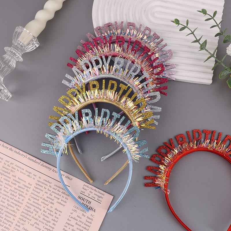 Birthday Cake Laser Headband Party Hat for Adults