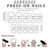 Christmas Press on Medium Square Fake Nails With Black Snowflakes Design - Glossy Glue on Winter Xmas Full Cover Acrylic Artificial Bling Gold