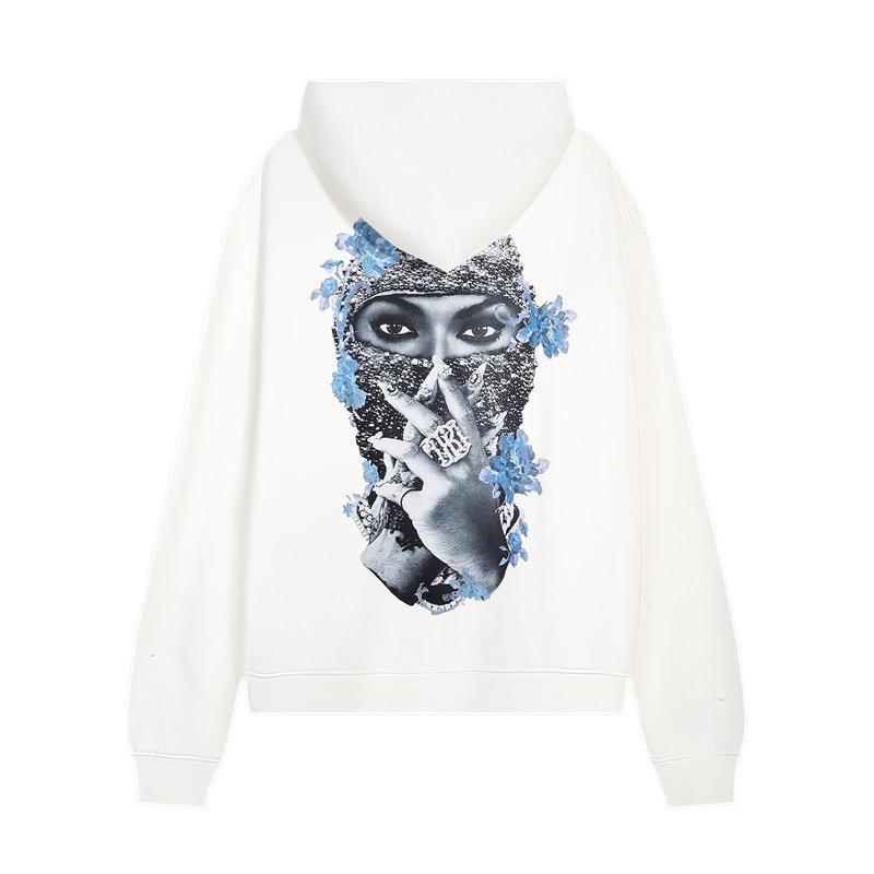 Мужская толстовка с капюшоном и принтом маски, свободная кофта XL