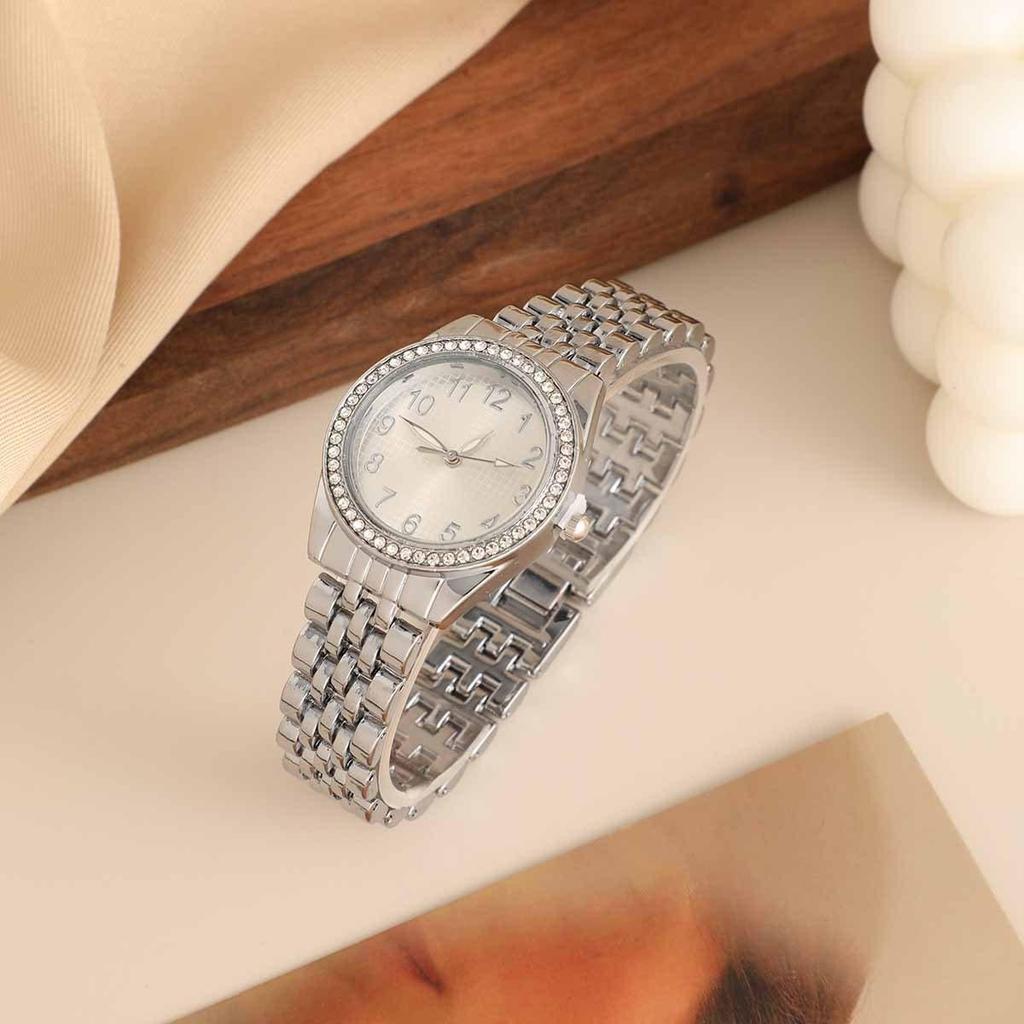 Super Horký Prodej Luxusní Dámské Hodinky Quartz Zlatá Nerezová Ocel Malý Ciferník Římská Číslice Zlatý Přívěsek Šaty Módní Hodinky