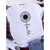 Plus Size Brave Soul L American Retro Letters Love White T-shirt Women Short Sleeve Round Neck Casual Top Summer Aesthetics Tops