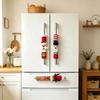 Christmas Appliance Handle Sleeve, Fabric Decoration with Handle-Over Form and Side Closure for Seasonal Kitchen Displays