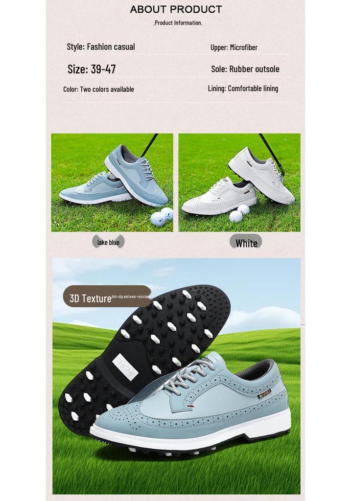 New Style Comfortable Breathable Spiked Golf Shoes for Men and Women