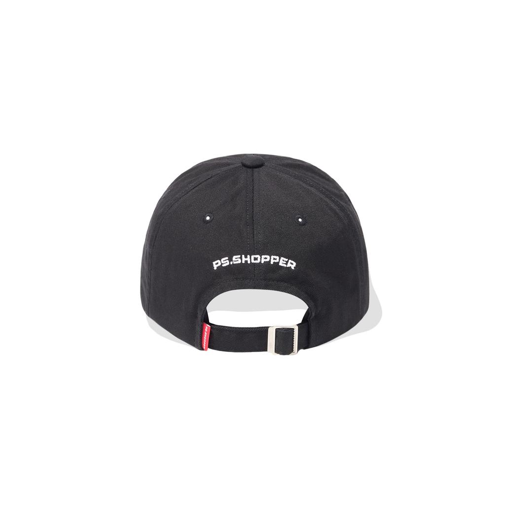 PSSHOPPER Basic Logo Washed Ball Cap [Black]