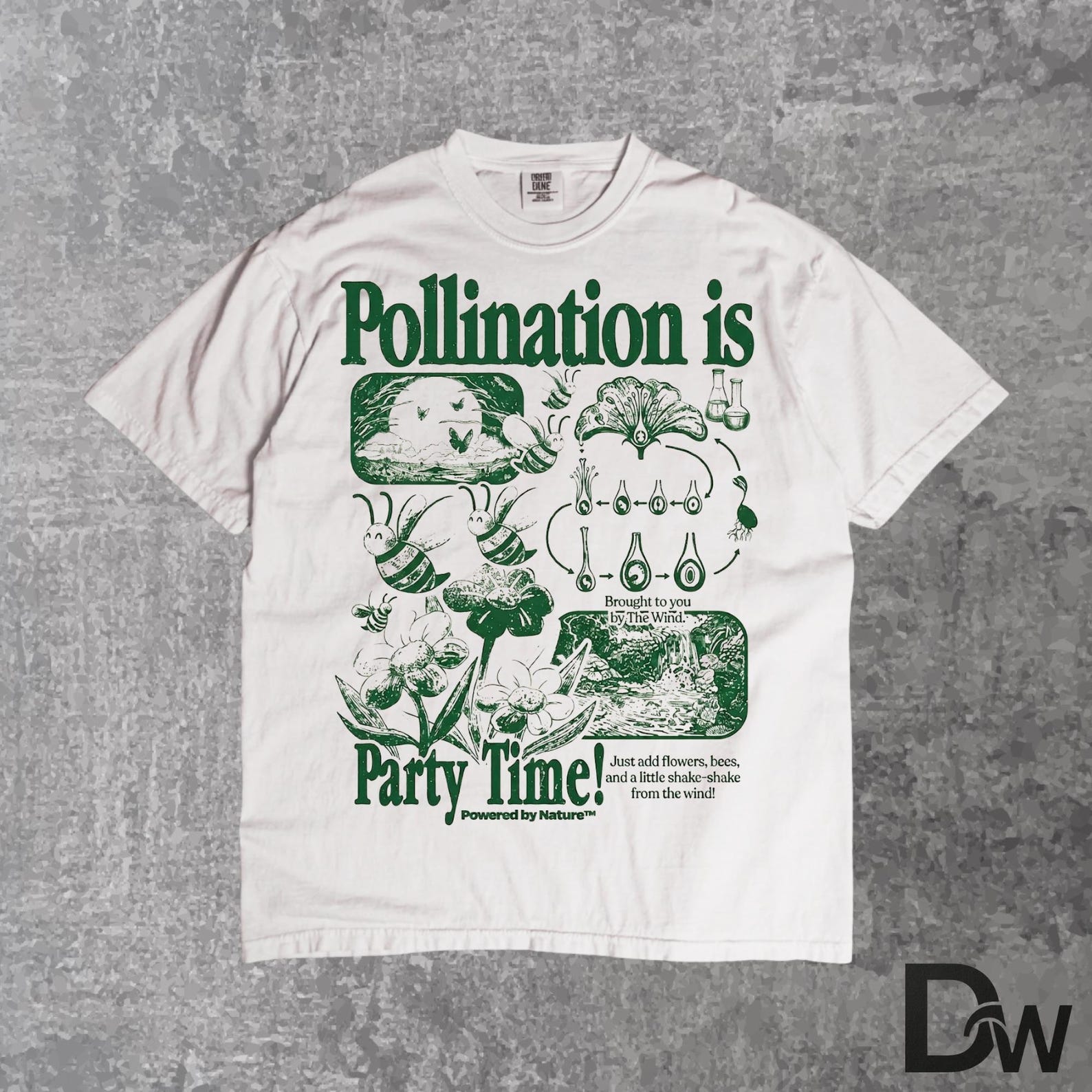 Bee Pollination Vintage T-Shirt | Retro 90s Botanical Science Wildflower Nature Graphic Tee 4XL
