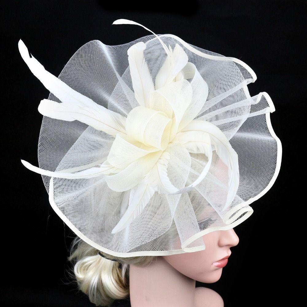 Stylowy Fascinator Nakrycie głowy Suknia formalna Ślubna Siateczkowa czapka Elegancki Cylinder Opaska Urodziny