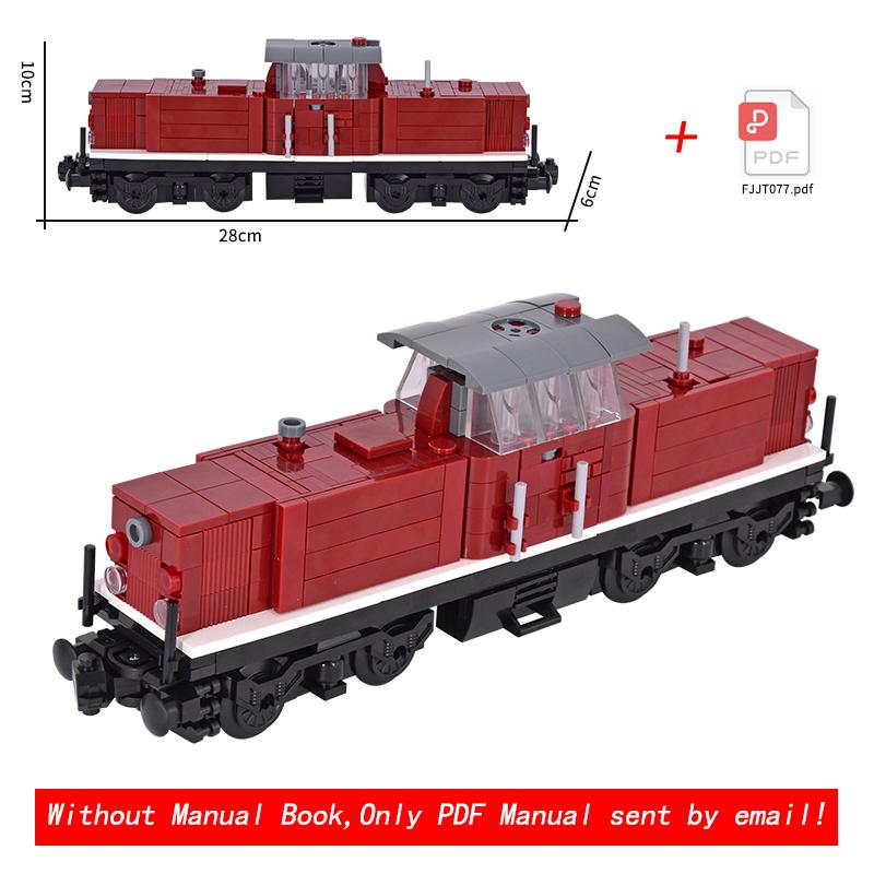 

Creative V100 Diesel Locomotive Train Toys model Rail Building Blocks Bricks DIY Technical Toys