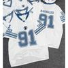 Basketball printed short-sleeve T-shirt with neck detail, trendy football-style top for summer
