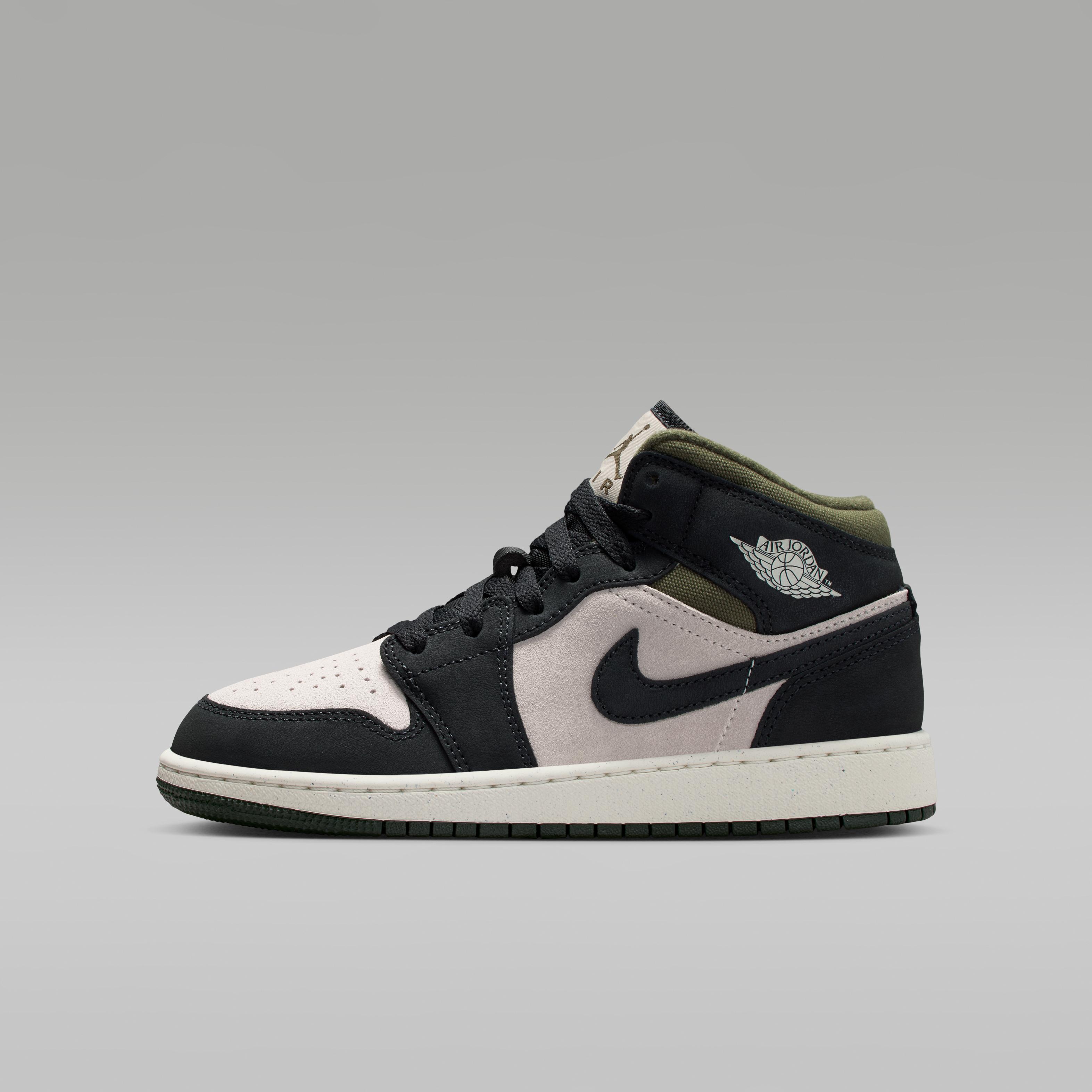 Jordan 1 Mid Off Noir Medium Olive (GS) 38