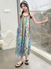 Girls' Bohemian Vacation Style Retro Dress