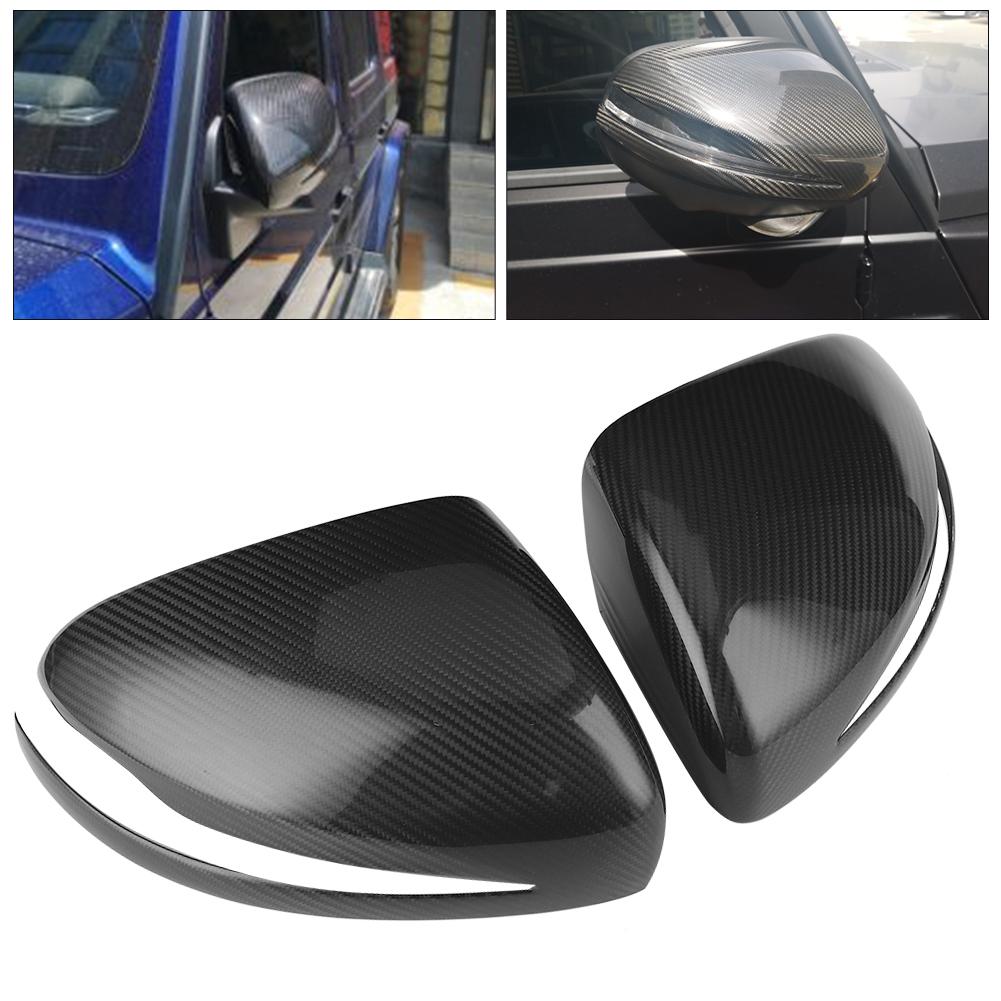 Dry Carbon Fiber Rearview Mirror Cover Cap Car Refitting Fit for MERCEDES Benz GClass G500 20182020