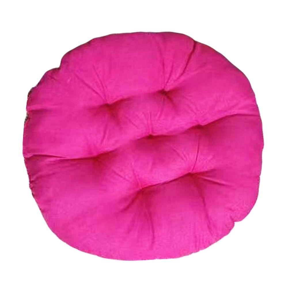 Durable Nap Pillow Round Pad Thicken Solid Color Chair Cushion Non-slip Round Cushion Dining
