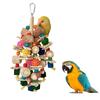 Bird Toy Parrots Chewing Toy Birdcage Block Tearing BiteToy Small Medium Birds Cage Wooden Puzzle for Lovebirds Conures