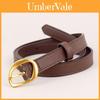 Cintura da Donna in Vera Pelle con Fibbia Geometrica per Styling Casual con Jeans
