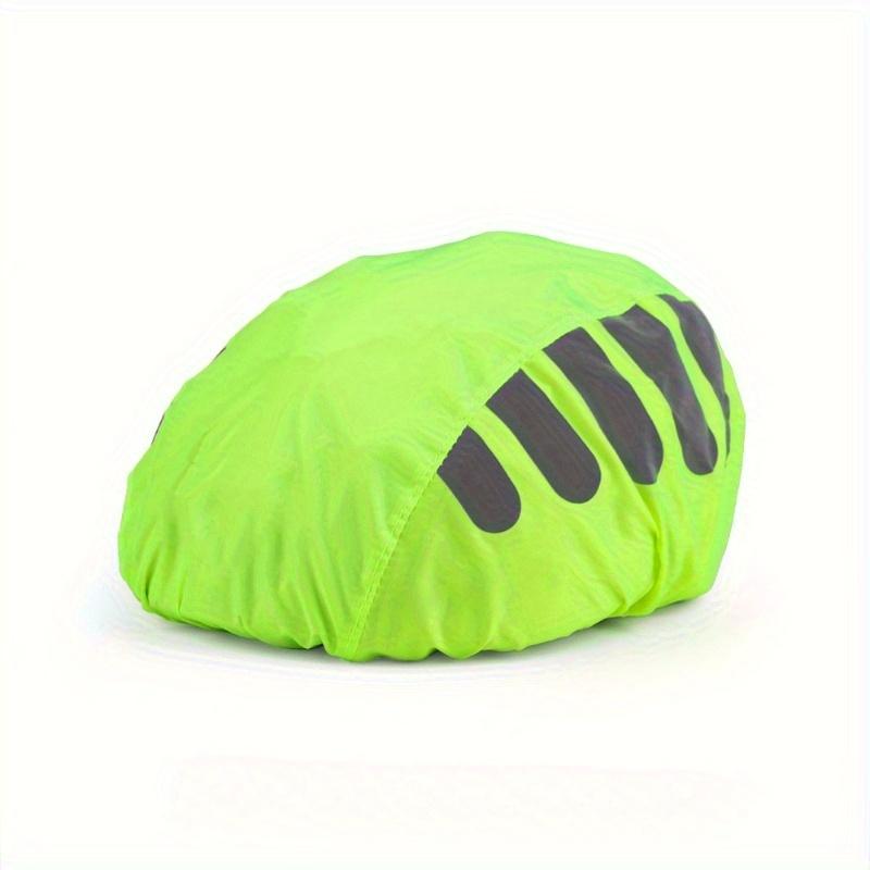 

1 шт. Чехол для шлема велосипедиста от дождя со светоотражающей полосой, водонепроницаемый ветрозащитный чехол для шлема велосипедиста, высокая видимость, снаряжение для езды на велосипеде зелёный