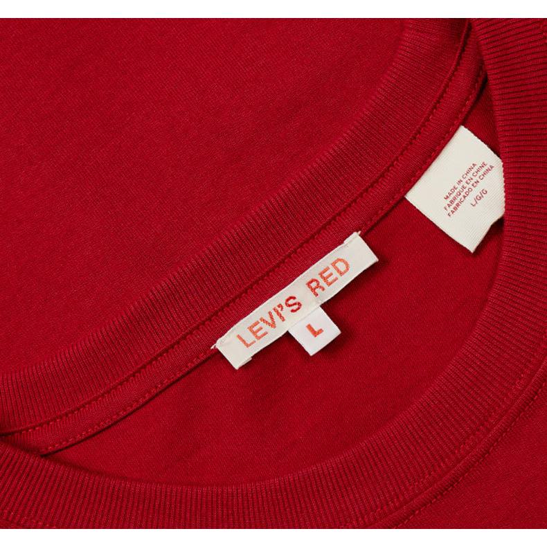Levi's Sweatshirts Men's Red Crew Neck Moderate Regular A2688-0001
