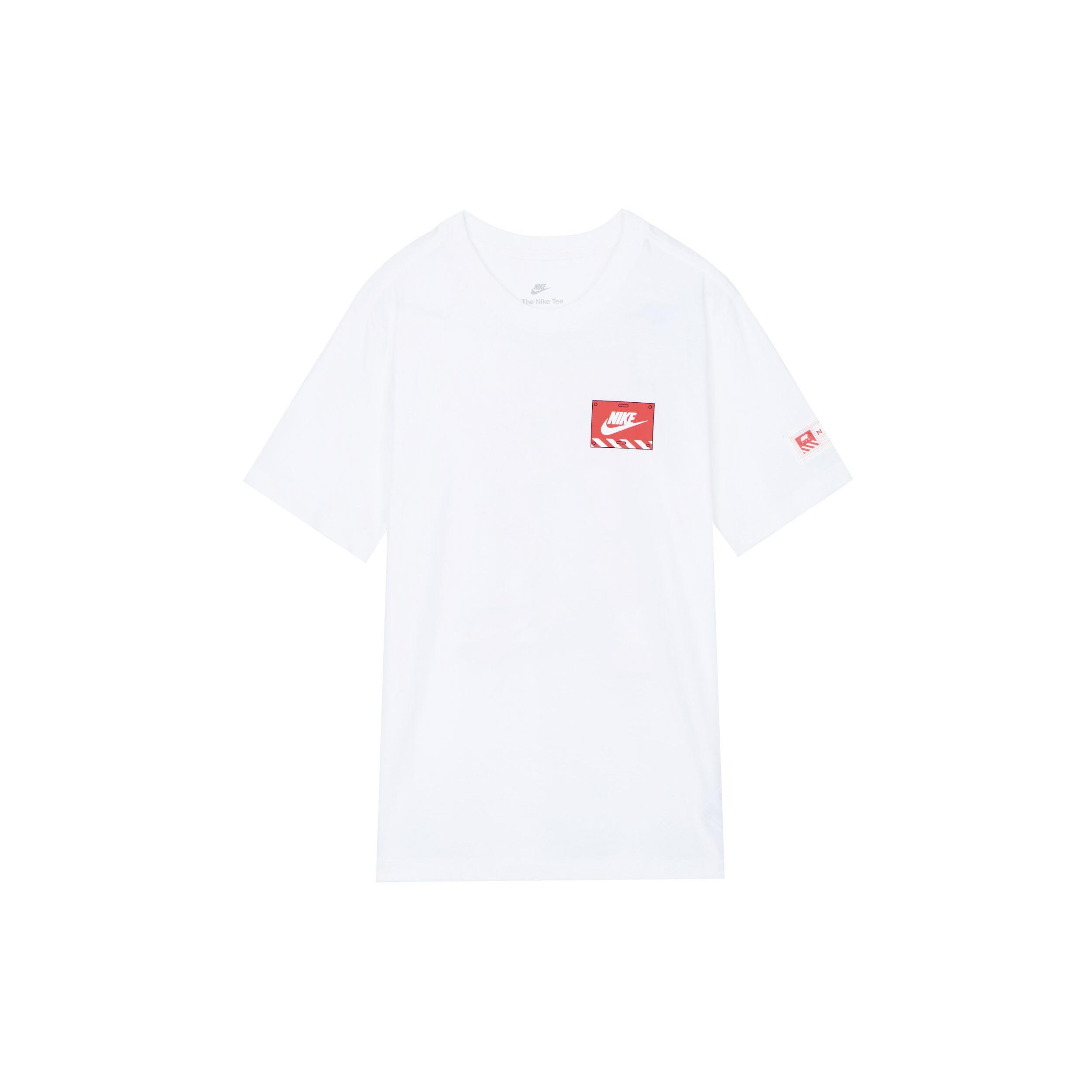 Men s Nike Sportswear Transformers Printing Sports Round Neck Short Sleeve White T-Shirt DJ1398-100 L