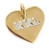 Les Trésors De Lily [D4561] - Pendentif Plaqué Or 'Love XXL' blanc doré - 16x20 mm