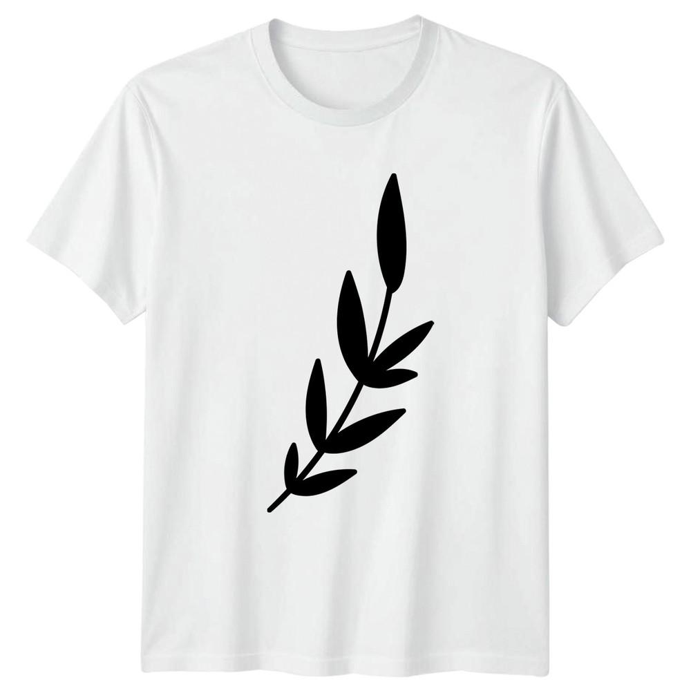 Simple Botanical Leaf Design TShirt Minimalist Plant Nature Birthday Gift S