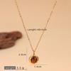 Retro Titanium Steel Tiger Eye Necklace for Women - Elegant Cross-Border Style for Commuting and Outings