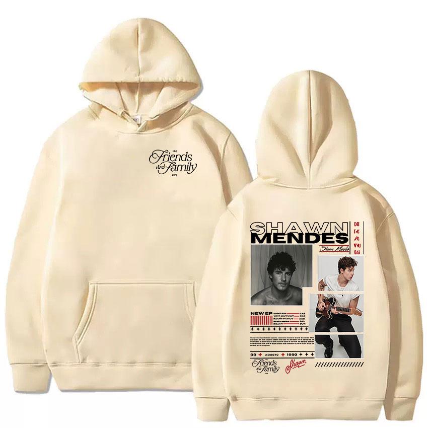 Rapper Shawn Mendes Tour 2025 Album Graphic Hooded Men's Vintage Oversized Pullover Sweatshirt Hip Hop Gothic Hoodies Streetwear