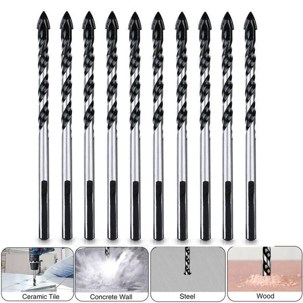 Drill Bits 10PCS 6mm Drill Bit For Porcelain Tile Concrete Brick
