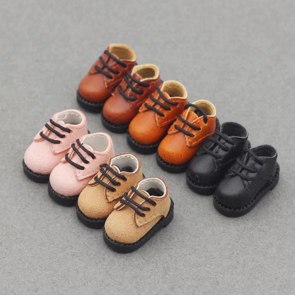 1Pair Shoes Doll 1/12 Bjd Doll Shoes PU Leather BJD Doll PU Shoes Doll PU Leather Shoes  Clay Dolls