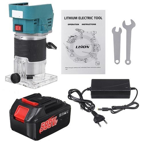 800W 35000RPM Cordless Trimmer Electric Woodworking Engraving Slotting Trimming Carving Machine Router