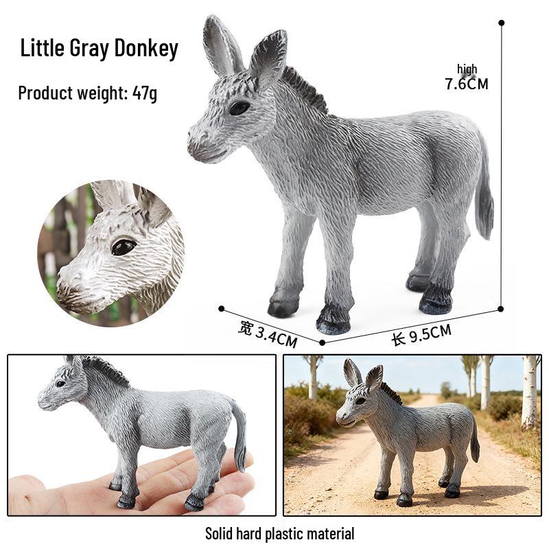 Children's Cognitive Animal Model Toy - Donkey Foal & Zebra Ornament