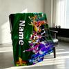Individuell bedruckte Decken mit Namen, Mighty Morphin Power Rangers Motiv, Heimdekoration, Schlafzimmer, Sofa, Camping, Couch, Geschenke für Geburtstag Weihnachten