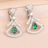 New Hot Brand Vintage Zircon Earrings for Women Luxury Jewelry Fashion Designer Eardrop Pure 925 Sliver Party Clip Earrings